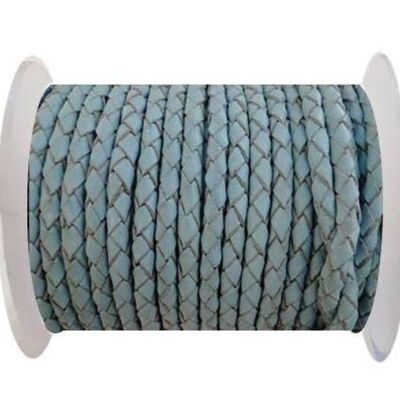 ROUND BRAIDED LEATHER CORD 6MM SE/B/545-BABY BLUE