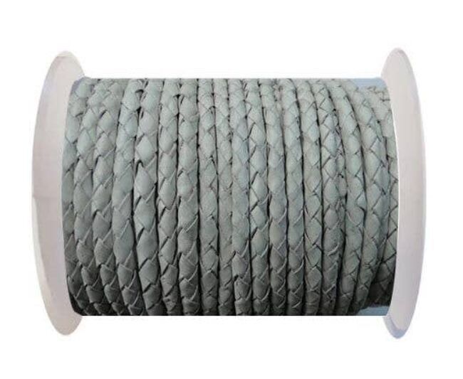 RUNDES GEFLOCHTENES LEDERKORDEL 8 MM SE/B/05-WEIß