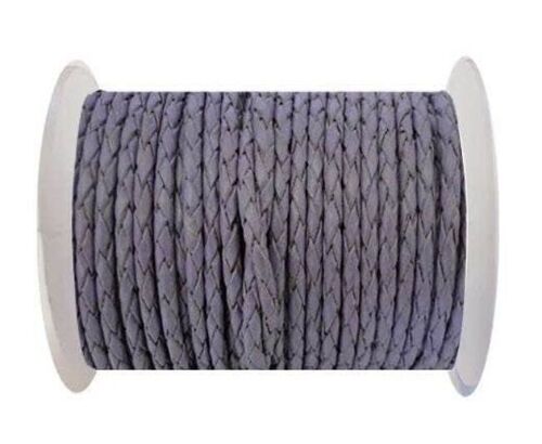 ROUND BRAIDED LEATHER CORD 8MM SE/B/15-VIOLET