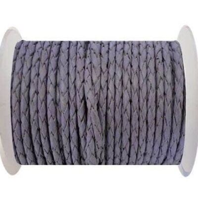 ROUND BRAIDED LEATHER CORD 8MM SE/B/15-VIOLET