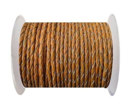 ROUND BRAIDED LEATHER CORD 8MM SE/B/2005-FIRE OPAL