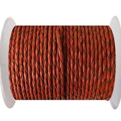 Round Braided Leather Cord 8MM SE/B/2016-Brick