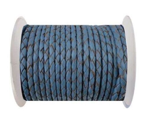 ROUND BRAIDED LEATHER CORD 8MM SE/B/2024-JEANS