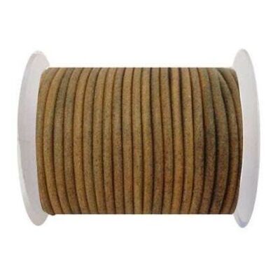 Rundes Lederband – 3 mm – SE. Vintage-Taupe