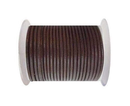 ROUND LEATHER CORD - 3MM - SE.BROWN