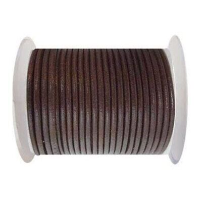 ROUND LEATHER CORD - 3MM - SE.BROWN