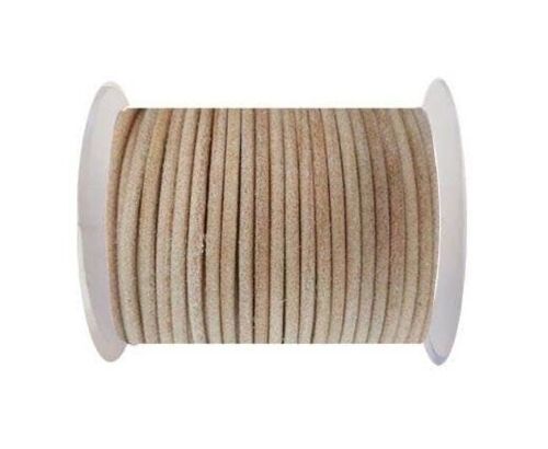 ROUND LEATHER CORD - 3MM - SE.NATURAL