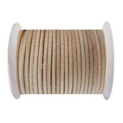 ROUND LEATHER CORD - 3MM - SE.NATURAL