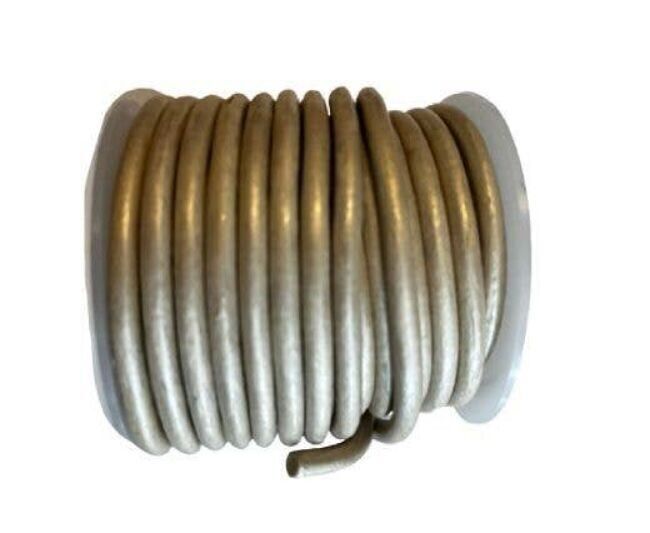 Rundes Lederband – 5 mm – Silber