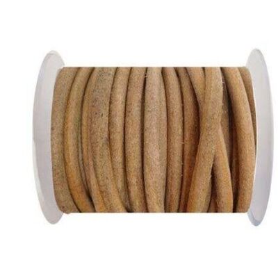 Round Leather Cord - Natural-5mm