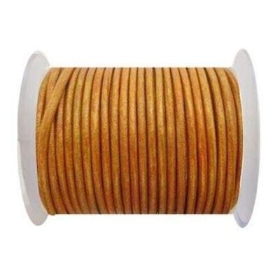 ROUND LEATHER CORD -3MM - SE.M.CINNAMON