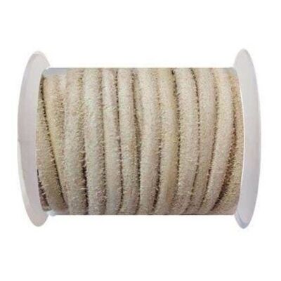 Cordon de Cuir Rond -5mm - Poilu Naturel