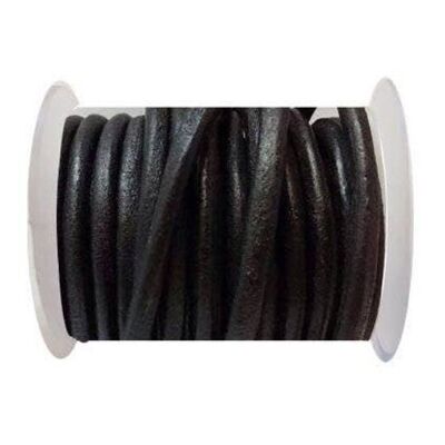 Round Leather Cord -5mm - SE.Black