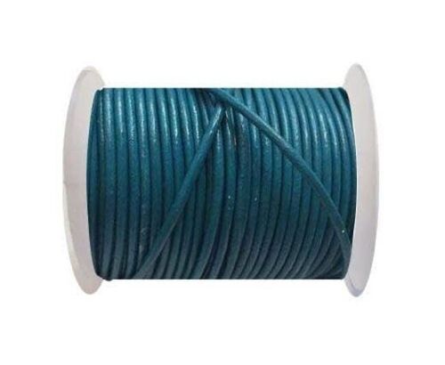 Round Leather Cord 2mm SE/R/Turquoise