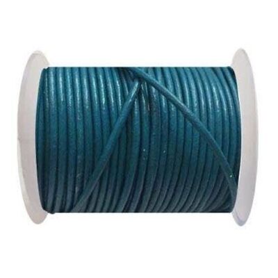 Round Leather Cord 2mm SE/R/Turquoise
