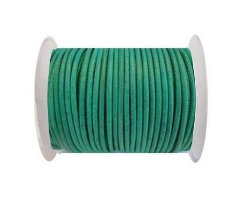 Round Leather Cord 2mm SE/R/Vintage Green