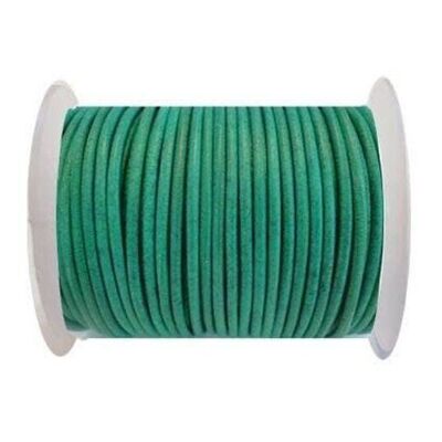 Cordoncino Di Cuoio Rotondo 2mm SE/R/Verde Vintage