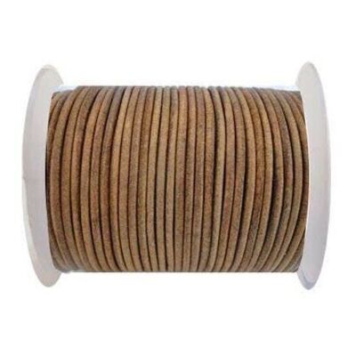 Round Leather Cord 2mm SE/R/Vintage Tan