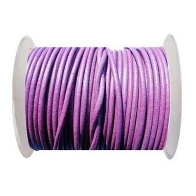 Cordón De Cuero Redondo 2mm SE/R/Violeta