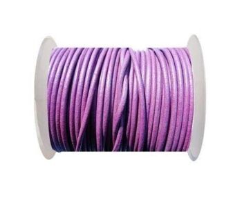 Cordon Cuir Rond 2mm SE/R/Violet