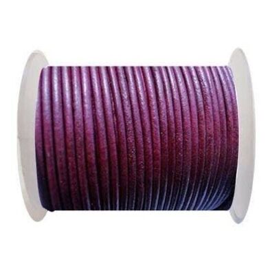 ROUND LEATHER CORD 3MM - SE/R/METALLIC VIOLET