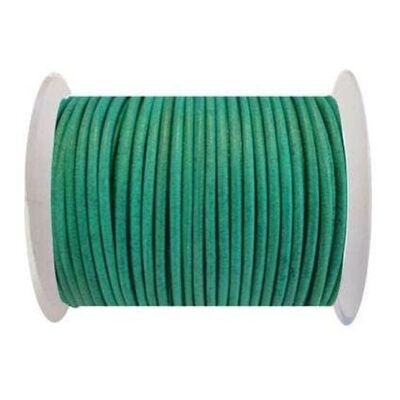 ROUND LEATHER CORD 3MM - SE/R/VINTAGE GREEN