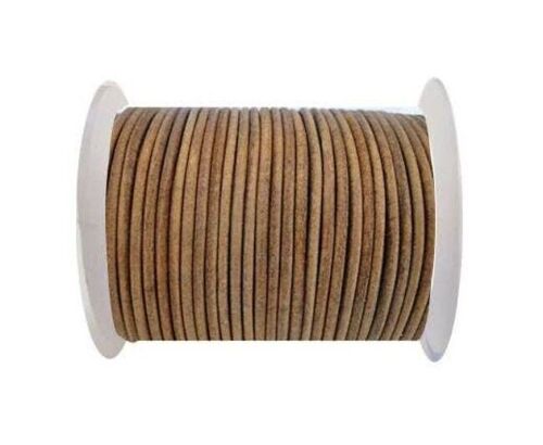 Round Leather Cord 3mm SE/R/Vintage Tan