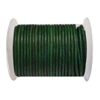 Round Leather Cord 4mm-Vintage Fern Green