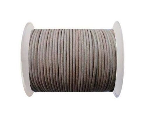 Round Leather Cord SE/R/01-Natural - 2mm