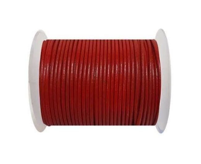 Rundes Lederband SE/R/05-Rot – 2 mm