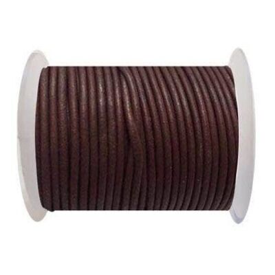 Round Leather Cord SE/R/Bordeaux - 2mm