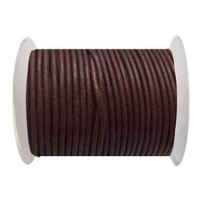 Rundes Lederband SE/R/Bordeaux – 2 mm