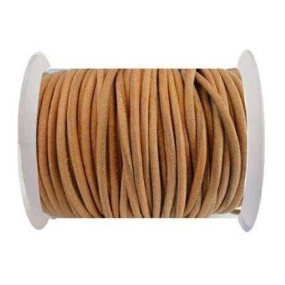 Round Leather Cord SE/R/Dark Natural-2mm