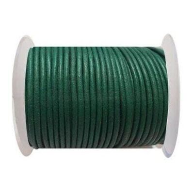 Rundes Lederband SE/R/Grün – 2 mm