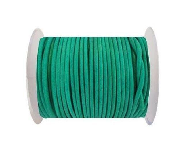 Rundes Lederband SE/R/Lagoon-2mm