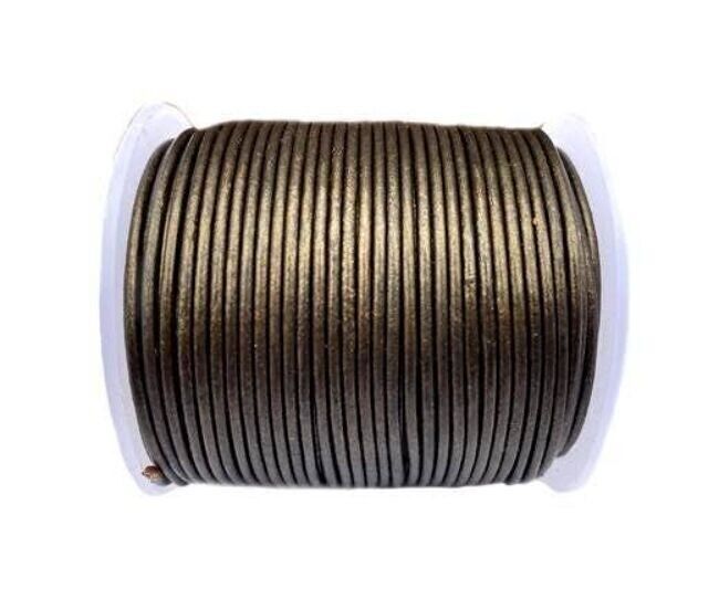 Rundes Lederband SE/R/Metallic Tamba – 1,5 mm