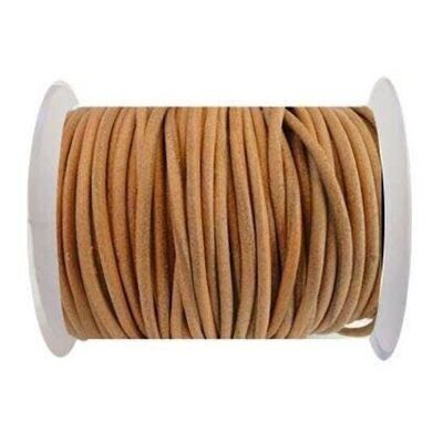 ROUND LEATHER CORD _ 3MM - SE/R/DARK NATURAL