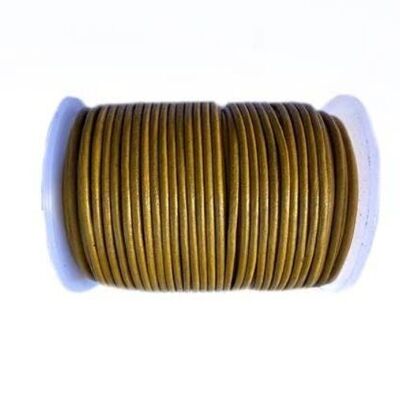 Round Leather Cord-1.5mm- Golden