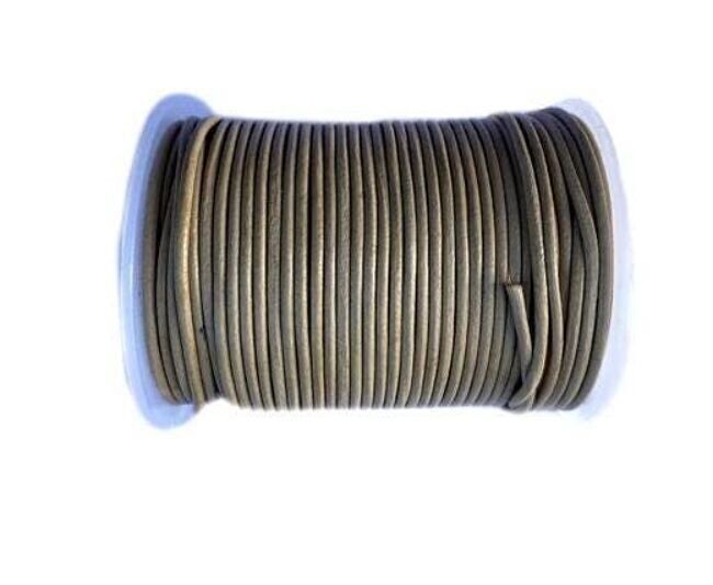 Rundes Lederband – 1,5 mm – Khaki