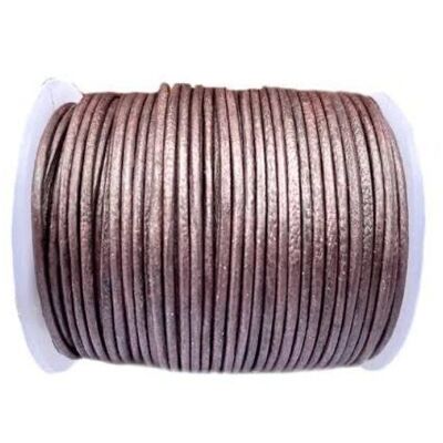 Round Leather Cord-1,5mm- METALLIC PURPLE M013