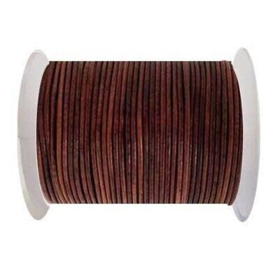 Round Leather Cord-1.5mm-Natural Red Brown