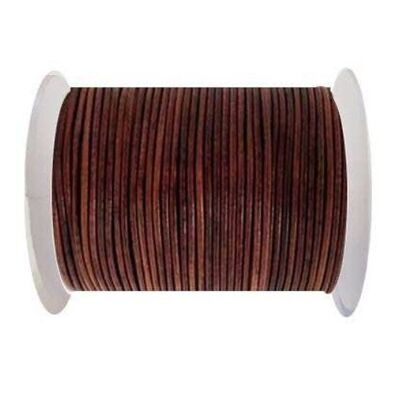 Round Leather Cord-1,5mm-Natural Red Brown