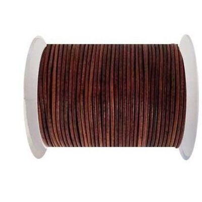 Round Leather Cord-1,5mm-Natural Red Brown