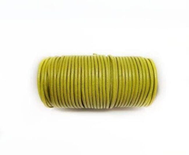 Rundes Lederband-2mm-ANDROIDGRÜN