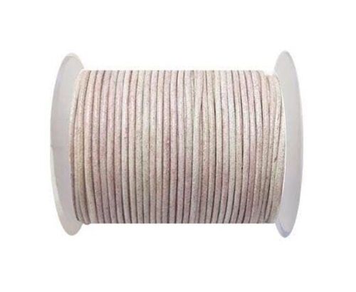 Round Leather Cord-2mm-Vintage Pink