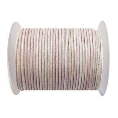 Round Leather Cord-2mm-Vintage Pink