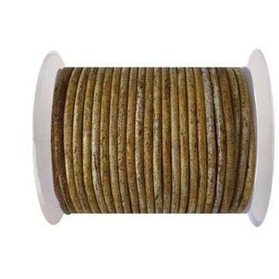 Round Leather Cord-4mm- Vintage Hazelnut(028)
