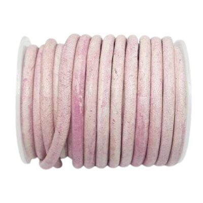 Round Leather Cords - 5mm - Vintage Pink (V_034)