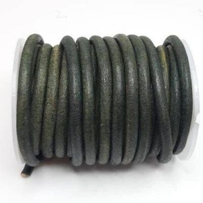 Round Leather Cords - 5mm - Vintage Turmaline
