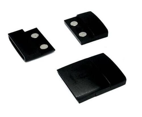 STAINLESS STEEL MAGNETIC CLASP,BLACK MATT,MGST-103-20*4MM